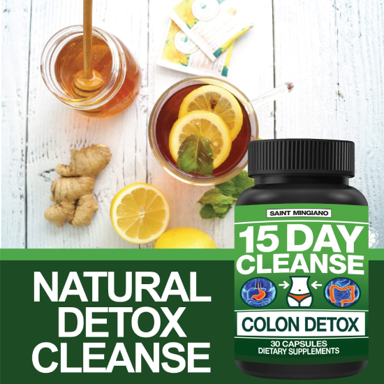 15 Day Cleanse colon detox supplement bottle for digestive health and bloating relief