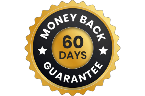 60 day money back guarantee badge for risk free purchase